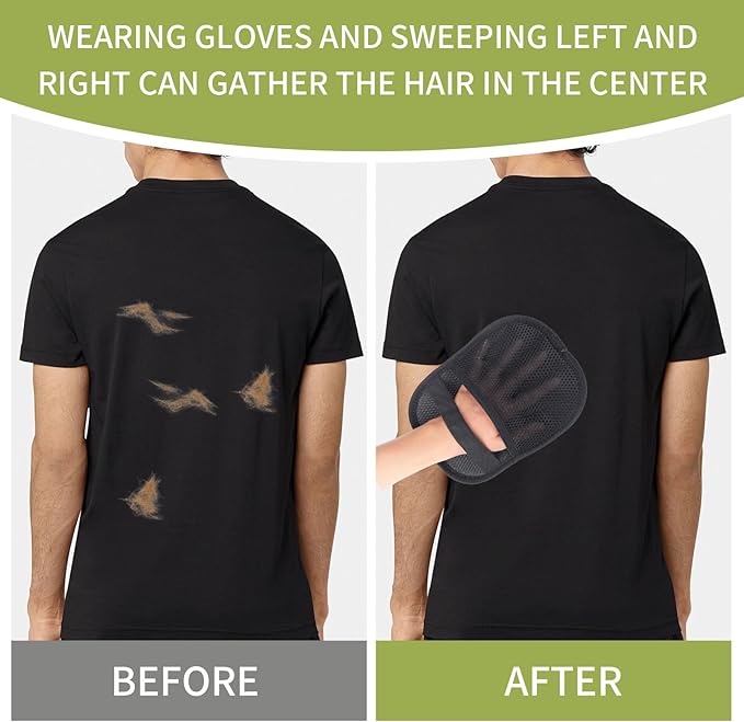 2 Pcs Pet Hair Removal Glove, Magic Brush Electrostatic Pet Hair Remover Glove, Reusable Dog Cat Hair Fur Remover Mitt, Pet Grooming Cleaning Gloves, Pet Hair Cleaner Removal Tool for Couch, Carpet