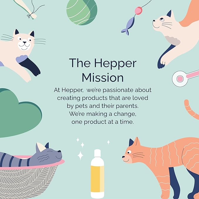 Hepper Deep Clean Pet Shampoo for Smelly Pets: Deskunk, Odor Control, Shedding Control, & Coat Care for All Breeds! Ideal for Short, Long, Double-Coated, and Smelly Pets