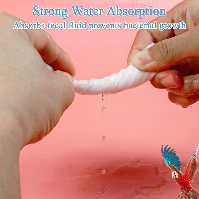 200 Pack Bird Cage Liner Papers, 17x12 Inch Non-Woven Bird Cage Liners Disposable Cage Paper Liners, Precut Absorbent Cushion Pad Mat Accessories for Pet Bird Parrot