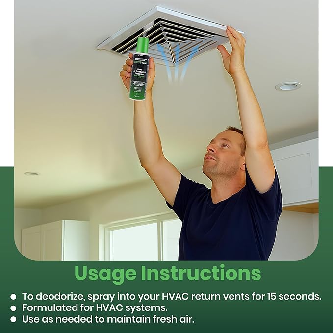 Air Freshener for HVAC System, Commercial, Residential & Cars| Made with Thyme extract, natural Plant based product Now available in a Concentrated Formula for maximum effectiveness (PACK 1)