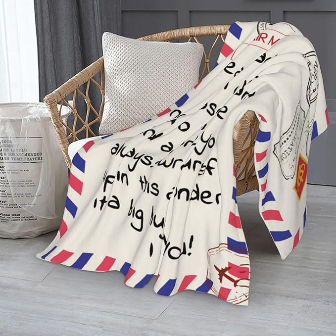 Gift for Dad from Daughter Son, Dear Dad Blanket for Father's Day, Throw Blankets Anniversary Birthday Super Soft Flannel Throw Blankets for Christmas Valentines Day for Bed Couch(60’’x80’’)