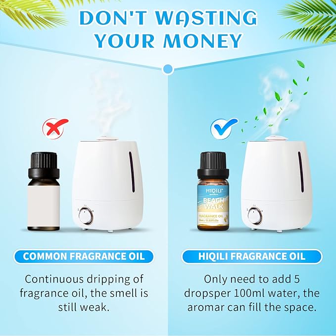 HIQILI Fragrance Oil, Gold Coast 6x10ml for Candle Scents Making, Scented Oils for Soy Candles Soap Slime Aromatherapy Diffuser, Premium Grade Essential Oil Set for Christmas Holiday