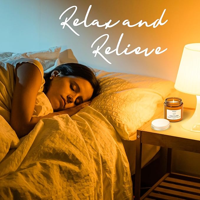 Scented Candle Gift Set, Soy Candles for Women, Sleep Candles for Home Scented, 2 Pack Aromatherapy Candle for Relaxing, Sleep, Stress Relief & Home Decor