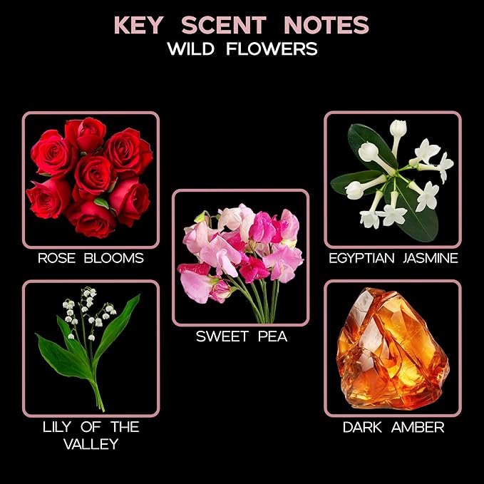 LOVSPA Wild Flowers Diffuser Oil - Luxury Essential Oils for Diffuser Refill & Air Freshener Room Spray - Long-Lasting & Natural Home Fragrance, Scented Oil for Diffusers, USA Made, 4oz