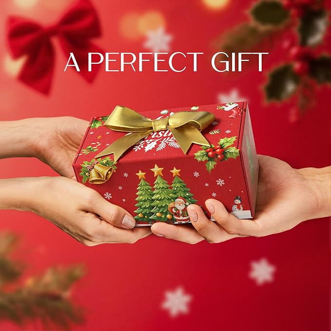 Christmas Candles, Soy Candles for Women & Men, Holiday Candle Gift Set for Women, Perfect Christmas Gifts for Mom, Dad, Teachers, Friends & Loved Ones