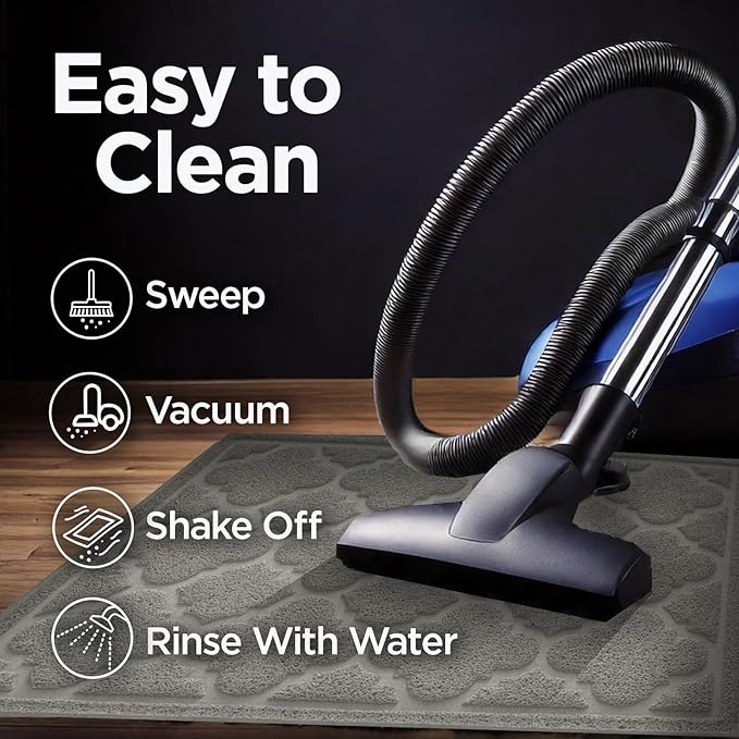 Long Litter Mat Runner 2'x6' - Trap Dirt, Mud and Cat Litter - Premium Waterproof PVC Mesh, Non Slip Rubber Runner for Pets, Entry, Mudroom, Garage, Laundry, RV, Camper - Litter Mat XL (Black)