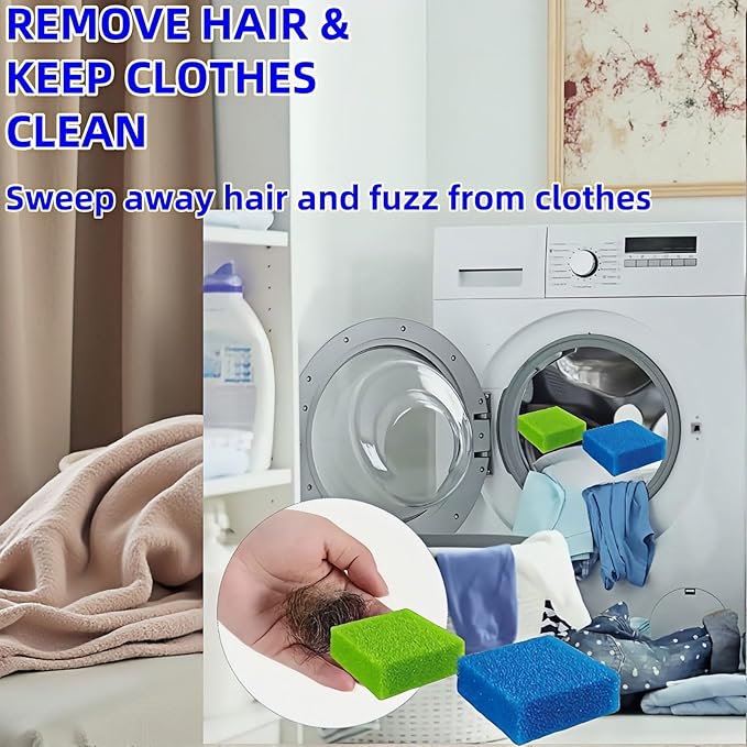 6 PCS Pet Hair Remover for Laundry,Reusable Lint Catcher for Washing Machine & Dryer - Effective Dog Cat Hair Remover for Clothes, Fur, Lint, Dander - Safe All Fabrics (Heavy Duty)