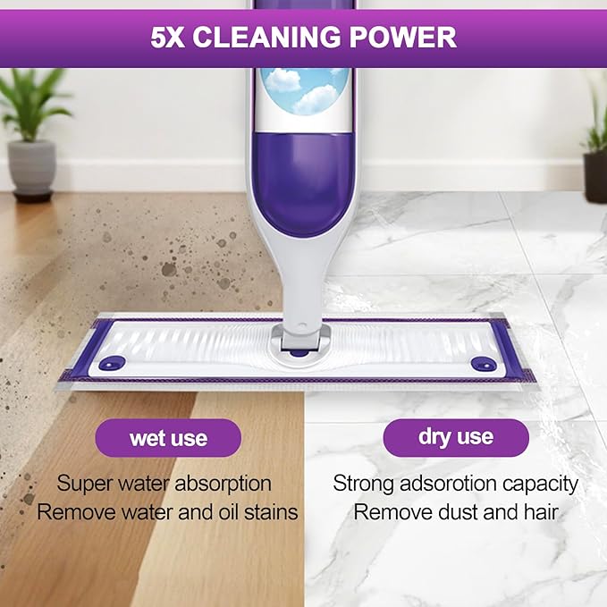 20 Count New Disposable Mop Refills for Swiffer Power Mop,Extended Super Absorbent mop Cloth Compatible with Swiffer Power Mop,Replacement Pads for Floor Cleaning.(Super Absorbent/Velcro)