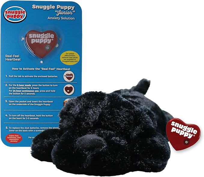 Original Snuggle Puppy Toys for Small Breeds - Heartbeat Puppy for Dogs - Pet Anxiety Relief and Calming Aid - Comfort Dog Toys for Behavioral Training. Heat Pack not Included