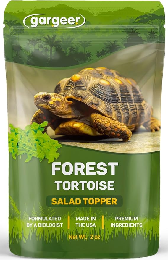 2oz Forest Tortoise Food Supplement, Flower Salad Mix Topper. Supercharge Juveniles & Adults Appetite, Health & Immune System. Complete Diet, Rich with Vitamins, Made in The USA. Enjoy!