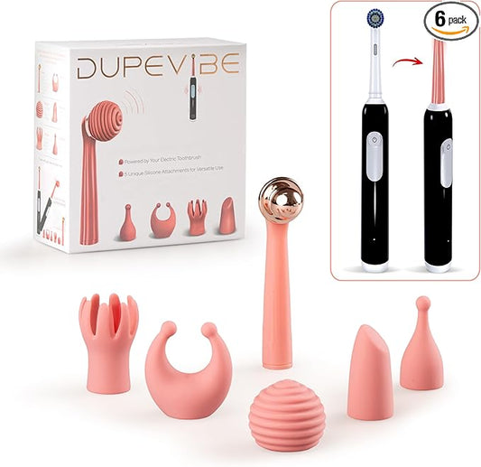5-in-1 Silicone Massage Attachment Compatible with Rotating Electric Toothbrushes | Facial & Relaxation Tool | Travel-Friendly, Waterproof, Easy-Clean | Not for Sonic or iO Series