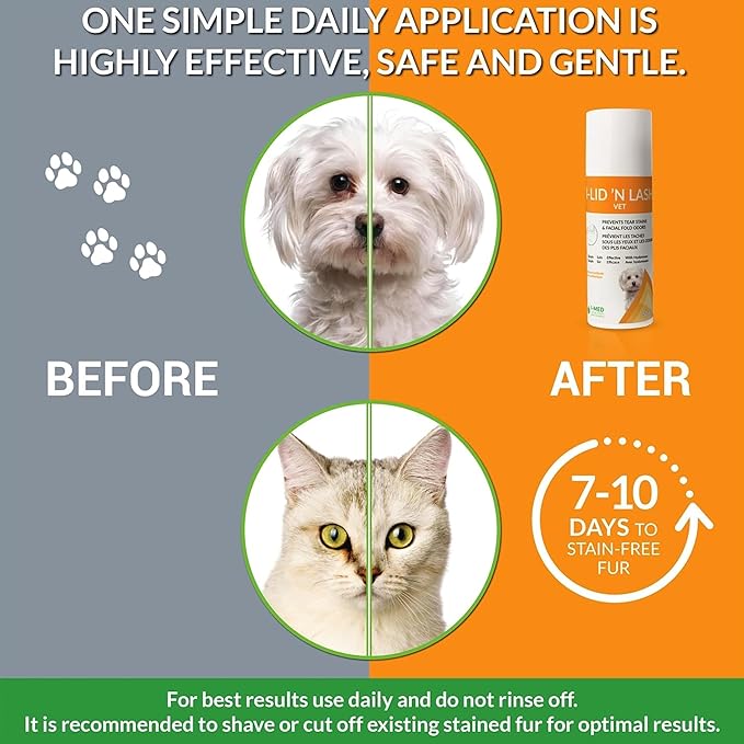 I-LID ’N LASH Vet Pump Pet Tear Stain Preventer for Dogs (50 ml) | Prevents Eye Tear Stains | Odor Eye Cleaner | Cats & Dogs Tear Stain Solution with Hyaluronic Acid | Non Antibiotic Eye Wash Solution