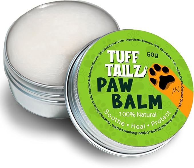 Dog Paw Balm - Heals, Repairs & Restores Dry, Cracked & Damaged Paws - Moisturizes & Soothes Irritated Paws & Noses - 100% Natural Moisturizer & Paw Protectors for Dogs & Cats- 1.70 Oz