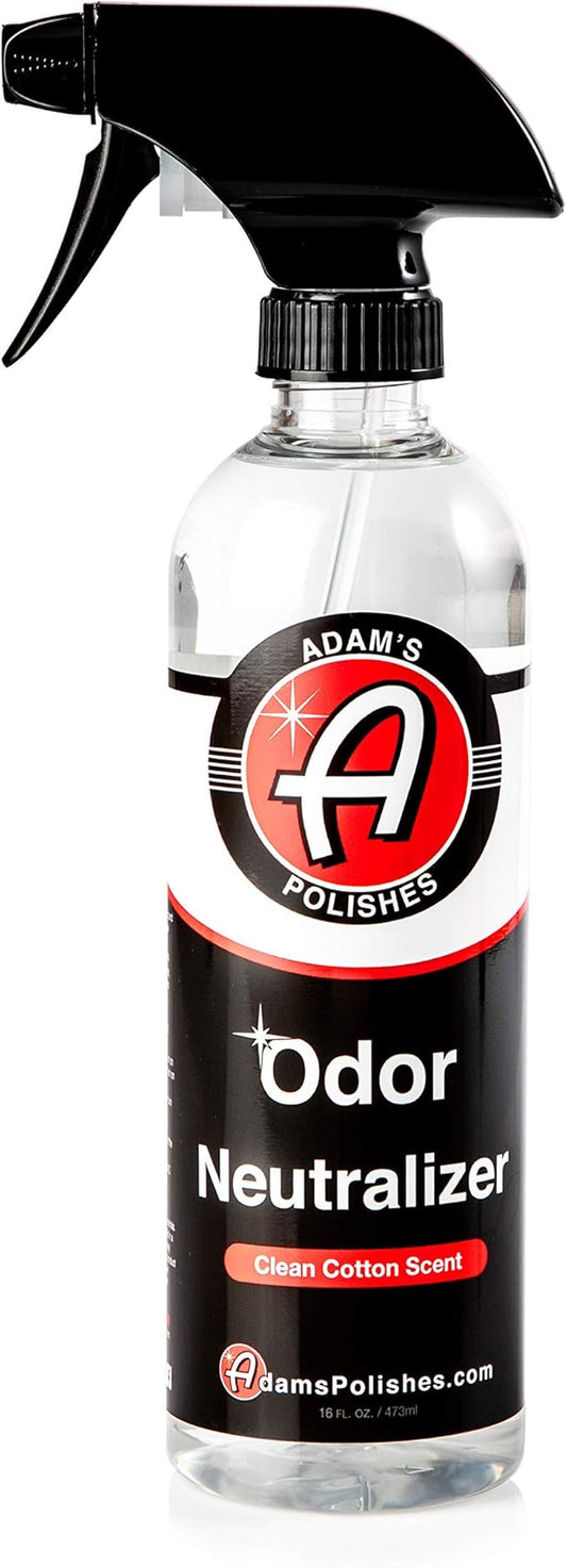 Adam's Polishes odor Neutralizer (Clean Cotton, 16 fl. oz) - Car Air Freshener Spray That Eliminates Harmful Odors from Car Interior Accessories, Leather, Carpet, Upholstery & Pet Odors