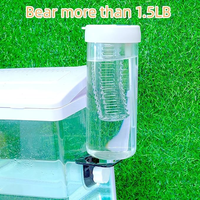 100 Cups + Feeding Ledge Enhanced, Reptile Amphibian Food Bowls and Water Dish, for Crested Gecko Lizard Or Other Small Pet Feeder Ledge Accessories Supplies, with Sustainable Cups