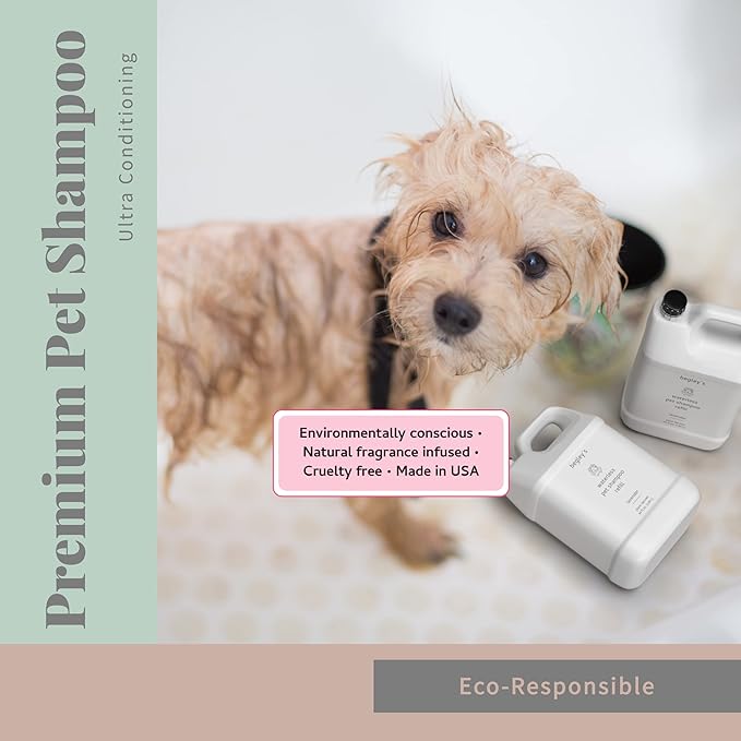 Begley’s No Rinse Waterless Pet Shampoo, Bathless Cleaning, Deodorizing, and Odor Removal for a Shiny, Fresh Smelling Coat - Effective for Dogs, Puppies, and Cats - Refill, Fresh Tea Tree