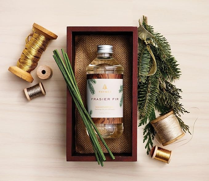 Thymes Reed Diffuser Oil Refill - Diffuser Oils Scents for Home Refill - Use for Reed Stick Room Air Fresheners (Frasier Fir, 7.75 fl oz)