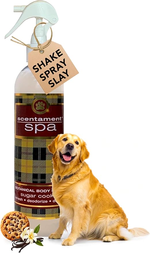 Best Shot Scentament Spa Botanical Body Splash for Dogs & Cats, Dog Cologne, Deodorizing Spray, Conditioning Pet Grooming Mist & Dog Detangler Spray, Apricot Lily Scent, 8 fl oz