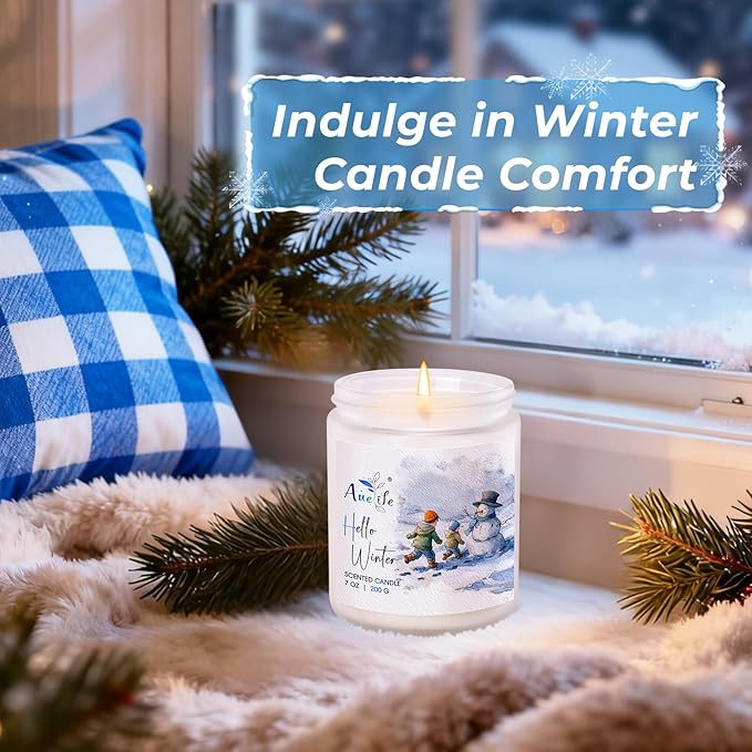 Hello Winter Candle - Soy Scented for Christmas, Home & Gifts