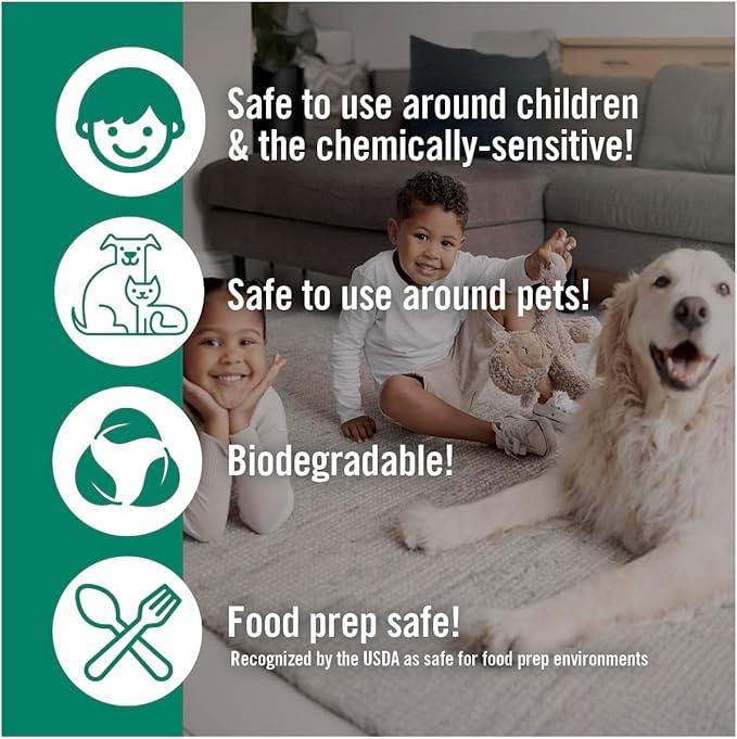 Benefect Botanical Decon 30 Disinfectant Cleaner, 14 oz. Ready-To-Use Spray, Hospital Grade Disinfectant, Kills Over 99.99% of Germs, Safe for Food-Contact Surfaces (Light Lemon & Thyme Scent)