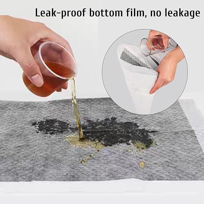 kathson 100PCS Rabbit Pee Pads 18×13in Disposable Guinea Pig Cage Liners Super Absorbent Black Carbon Odor-Control Bunny Training Pad with Quick-Dry Surface for Bunny Kitten Hedgehog Small Animals