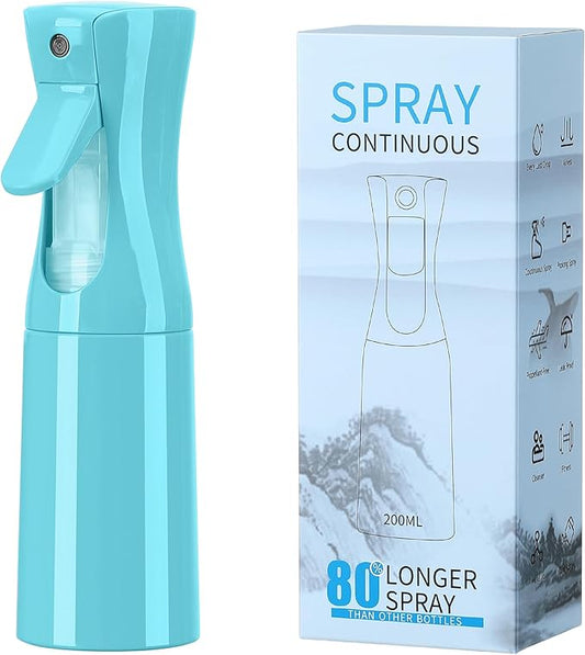 Hair Mister Spray Bottle，Spray Water Bottle Fine Mist Refillable Plants（6.8OZ /200ML） Barber，Showering Pets, Plants, travel, Ironing and Cleaning ﻿ ﻿ ﻿ (Blue-1Pcs)