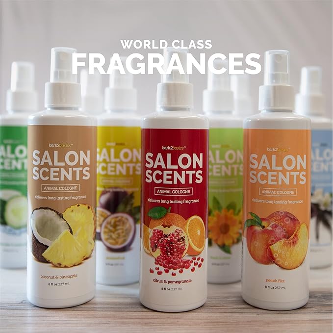 Bark2Basics Salon Scents Pet Grooming Cologne - 8 oz, Natural Professional Perfume for Dogs and Cats, Long Lasting, Deodorizing, Made in The USA (Sweet Italian Lemon)