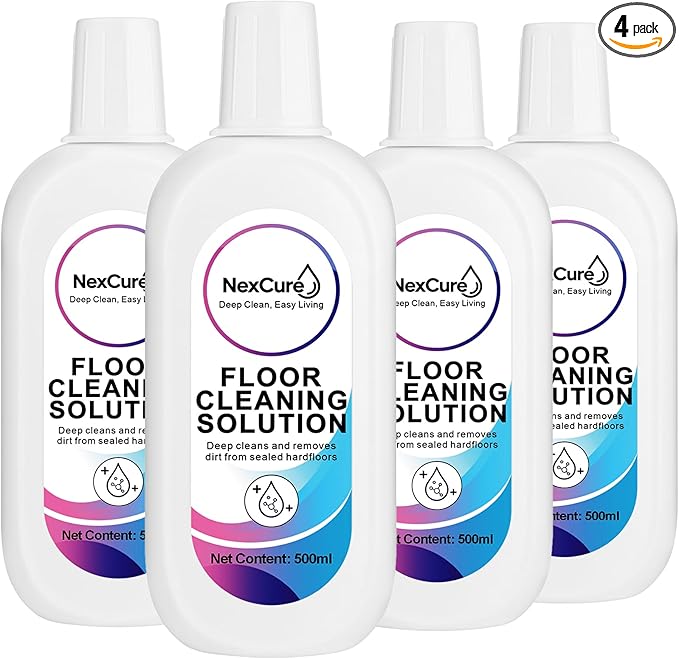 4 Pack Floor Cleaning Solution – Compatible with Tineco iFloor & Floor One Wet Dry Vacuums, Multi-Surface Hard Floor Cleaner Liquid, Residue-Free Eco Friendly Pet Safe Refill