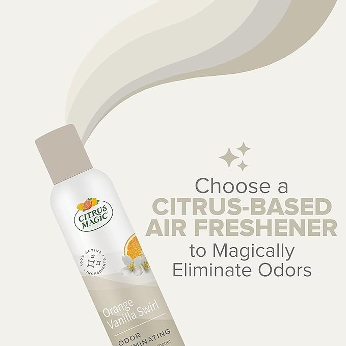 Citrus Magic Odor Eliminating Air Freshener Spray Orange-Vanilla Swirl, 3-Ounce, Pack of 3, 3.0 oz, 3 Count