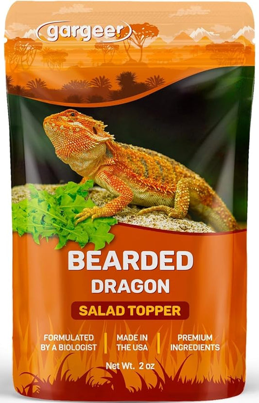 2oz Bearded Dragon Food Supplement, Flower Salad Mix Topper. Supercharge Juveniles & Adults Appetite, Health & Immune System. Complete Diet, Rich with Vitamins, Made in The USA. Enjoy!