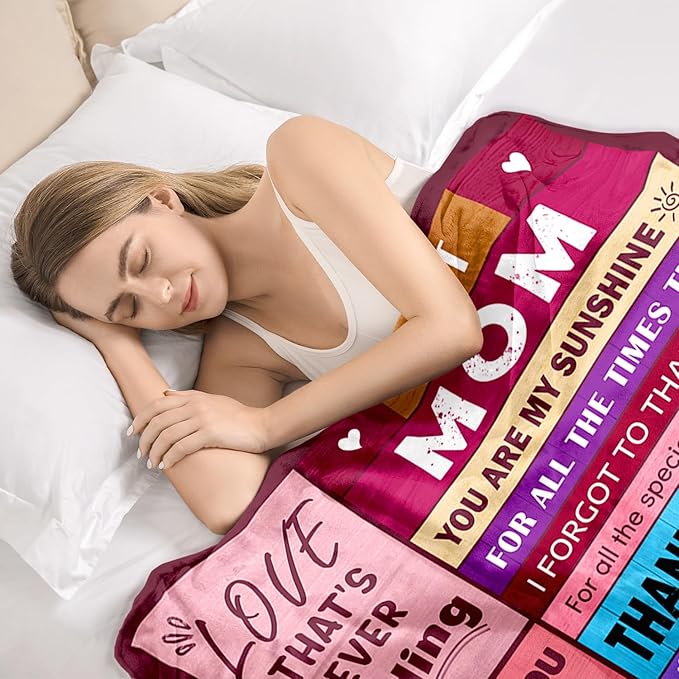Mom Birthday Gifts from Daughter & Son - Best Mom Ever Gifts - Presents for Moms - Christmas Valentines Day Mothers Day Birthday Gift Ideas for Moms - Gift for Mother - To My Mom's Blanket 50"x60"