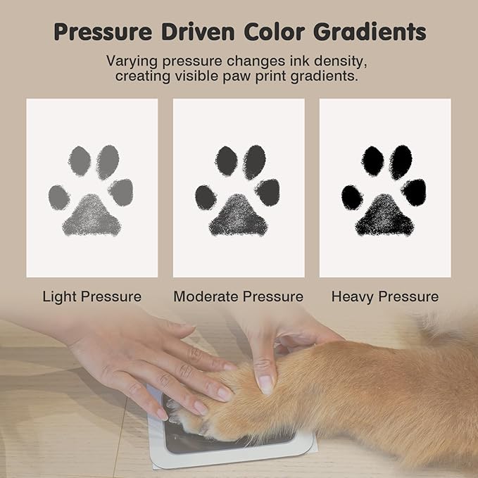 Inkless Paw Print Kit for Dogs,Cats & Babies - Clean Touch Dog Nose & Baby Handprint Kit,Mess Free Dog Paw Print Kit,2-Pcs Ink Pads & 1 Wooden Frame - Keepsake Gifts for Pet Lovers,New Moms