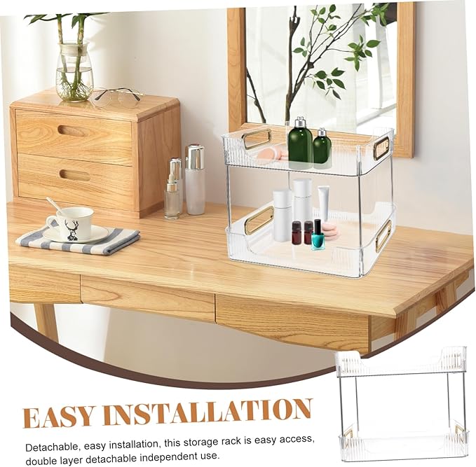 BESTOYARD 2tier Bathroom Countertop Storage Rack Vanity Organizer Under Sink Pet Stainless Steel Organize Your Space