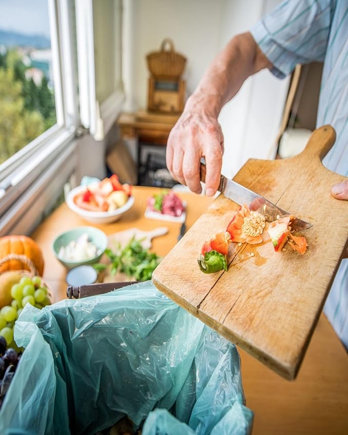 4-6 Gallon Small Trash Bags Compostable Trash Bags,AYOTEE 60 Count Ultra Strong Unscented Garbage Bag Mini TrashBags Waste Basket Liners for Bathroom, Kitchen,Bedroom, Office, Pet, Car(Green)