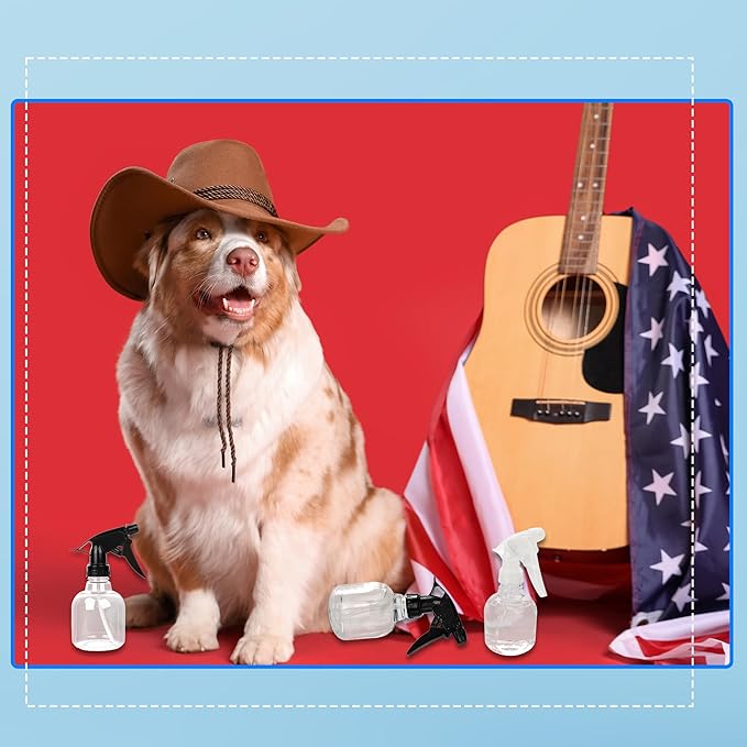 20 Pcs Empty Plastic Spray Bottle 8 OZ Reusable Clear Liquid Container with Trigger Sprayers for Water Perfume Cleaning Fluid Plants Kitchen Toilet Pet (Color Set 1)