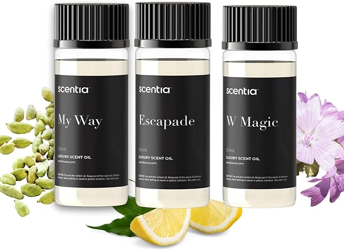 Scentia My Way Hotel Diffuser Oil | Aromatherapy Fragrances Inspired by 5-Star Hotels | Luxurious Scents Gift Box Set - 3 x 50ml - The 1 Hotel Miami Beach, W Magic - Thanksgiving & Holiday Gift