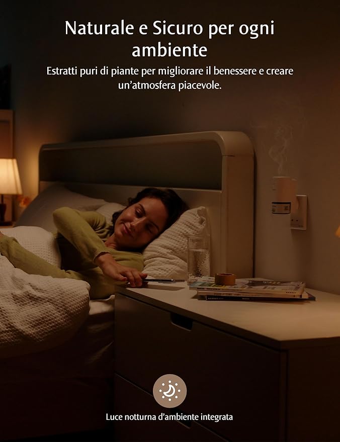 SF101S Smart Wi-Fi Waterless Ultrasonic Essential Oil Diffuser–100% Plant-Based,120-Day Natural Air Freshener & Aromatherapy Scent Diffuser Covers 100㎡ for Home,Hotel-Jasmine Dew Harmony