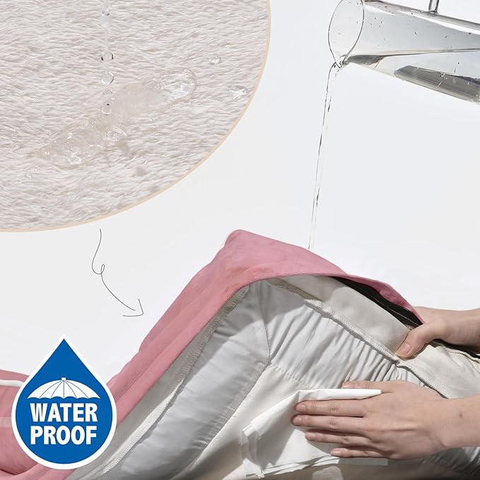 Comfort Expression Orthopedic Dog Bed for Extra Large Dogs 53x42 Inch, Waterproof Supportive Egg Crate Foam XXL Pet Bed with Removable Bolsters, Dog Couch with Washable Cover & Non-Slip Bottom, Pink