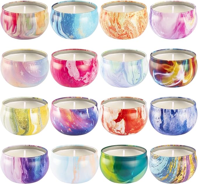 Scented Candles Aromatherapy Candles for Stress Relief,Soy Wax Candles Gifts for Women for Mothers Day, Valentine's Day,Birthday,16 X 2.5 oz