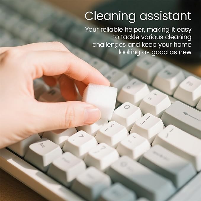 TRENDBOX Melamine Sponges Magic Cleaning Sponges Melamine Foam for Dishes Eraser Sponges for Kitchen (White, 6.3x2.4x0.7 Inch (Pack of 20))