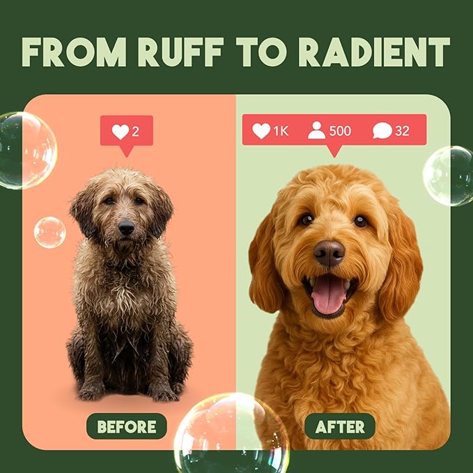 TropiClean 2-in-1 Dog Shampoo and Conditioner, Professional Dog Shampoo, Moisturizing Detangler, Puppy Safe, Made in USA, Papaya Scent, 2.5 Gallon