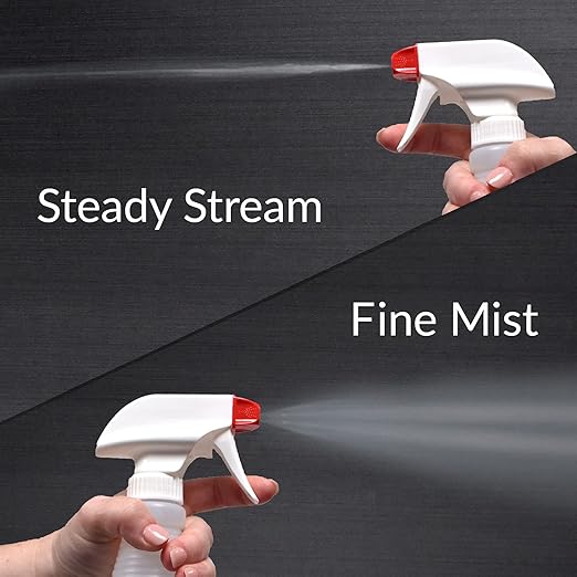 Pinnacle Mercantile Plastic Spray Bottles Leak Proof Technology Empty 32 oz Pack of 3 Made in USA