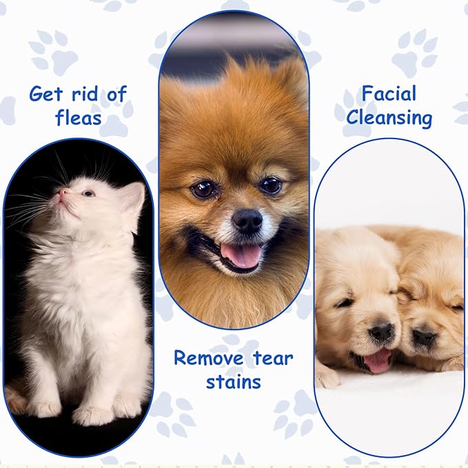 5pcs Flea Comb for Pets, 5 Colors Stainless Steel Dog Cat Grooming Tool, Portable Gentle Flea Lice Tear Stain Remover Combs for Facial Eye Gunk Cleaning