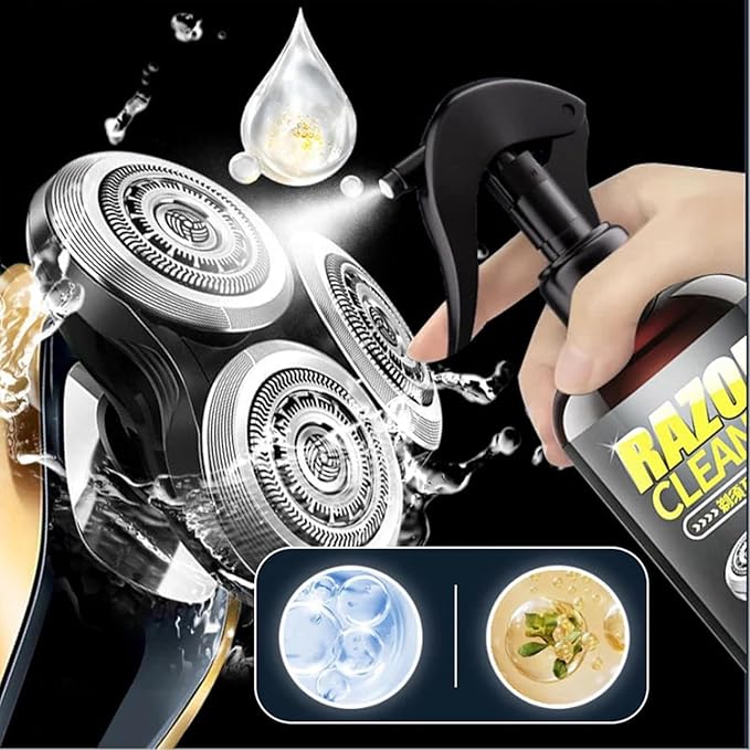 RazorCleaner,TrimmerCleaningSpray,withBrush,ElectricShaverCleaner,CleansBlades,EliminatesCutHair,2025NewElectricShaverCleaningSolution,withOdorEliminationRustPreventionPerformance