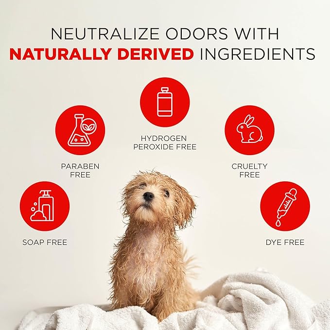 TropiClean Deodorizing Skunk Shampoo for Dogs - Extra Strength Skunk Odor Remover - 24 Hour Fast Relief - Gallon