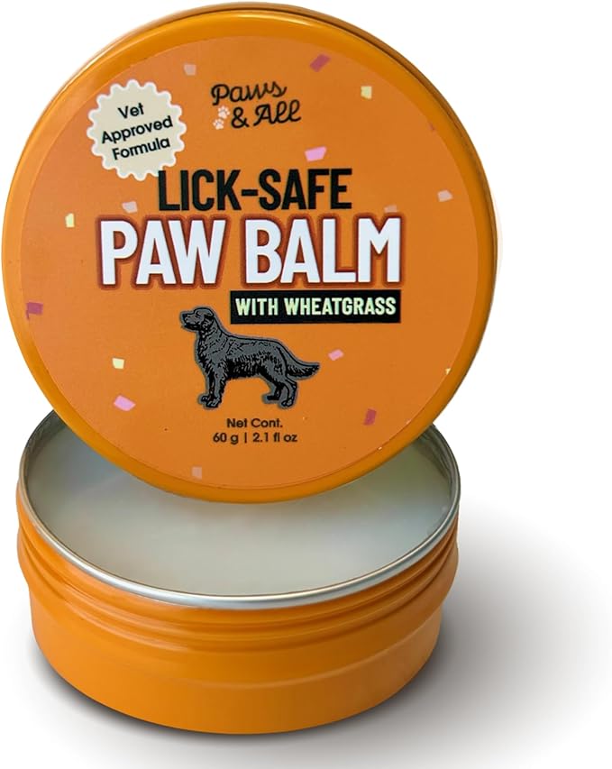 Dog Paw Pad Balm, Lick Safe 2.1 oz | Nose and Paw Balm for Dogs | Organic Dog Paw Protector with Wheatgrass | Soothing Dog Moisturizer for Dry Skin | Dog and Cat Paw Balm for Healing Cracked Skin