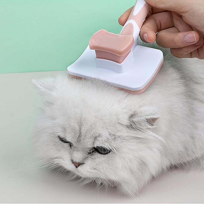 Slicker Brush for Dogs & Pet Comb, Flea Comb for Cats Dogs Brush, Dog Grooming Kit - Deshedding Brush, Pet Hair Removal Comb, Professional Dog Grooming Brush, to Effectively Remove Tangles (Orange)