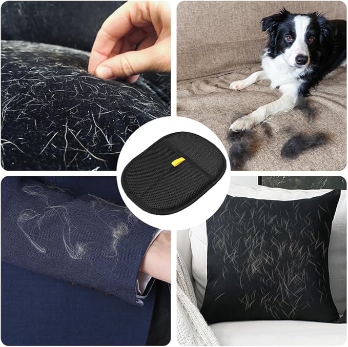 2 Packs Pet Hair Remover Glove, High-Efficiency Removal Pet Hair, Reusable Cat & Dog Hair Remover for Carpets, Clothing, car Cushions, Sofas, pet beds, Furniture, Cat Grooming Gloves