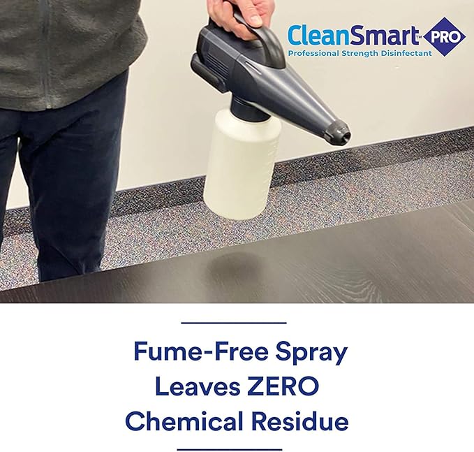 CleanSmart Hospital Grade Disinfectant, Kills 99.9% of Viruses and Bacteria, Hypochlorous Acid Technology, EPA Registered, 4 Gallons (HOCL)