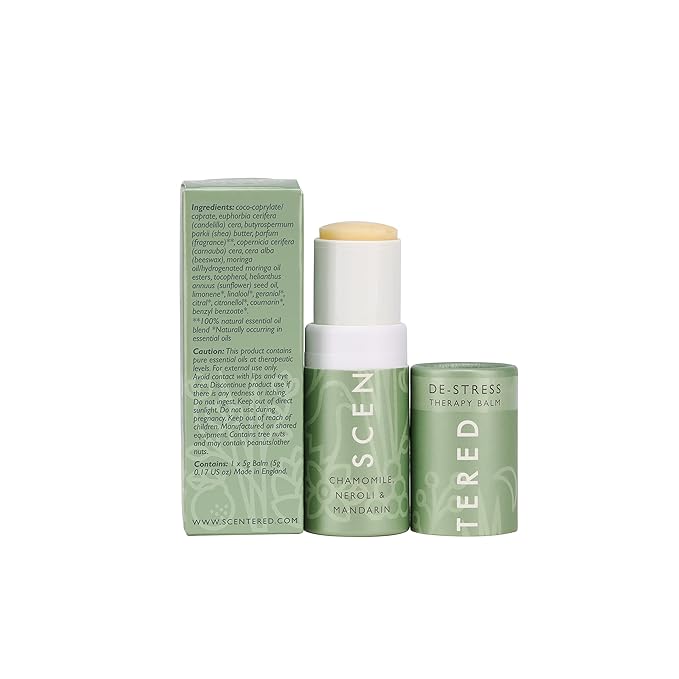 Scentered Aromatherapy Balm Stick Duo for Stress-Relief & Emotional Balance - Roll On Essential Oil Blends of Rose & Chamomile - Aromatherapy Gifts for Women - De-Stress & Love